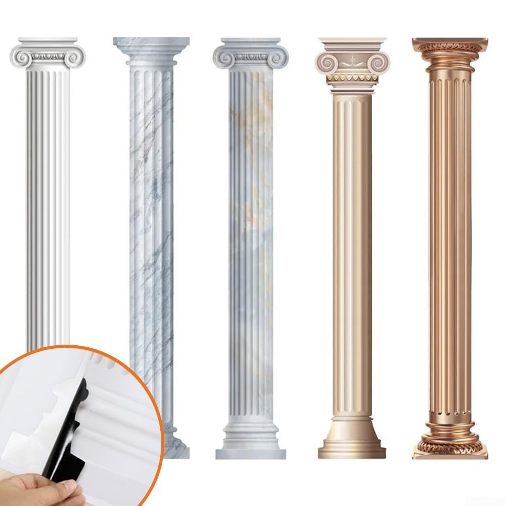 Roman Column Wall Sticker, 3D Effect Roman Column Decorative Sticker for Livi…