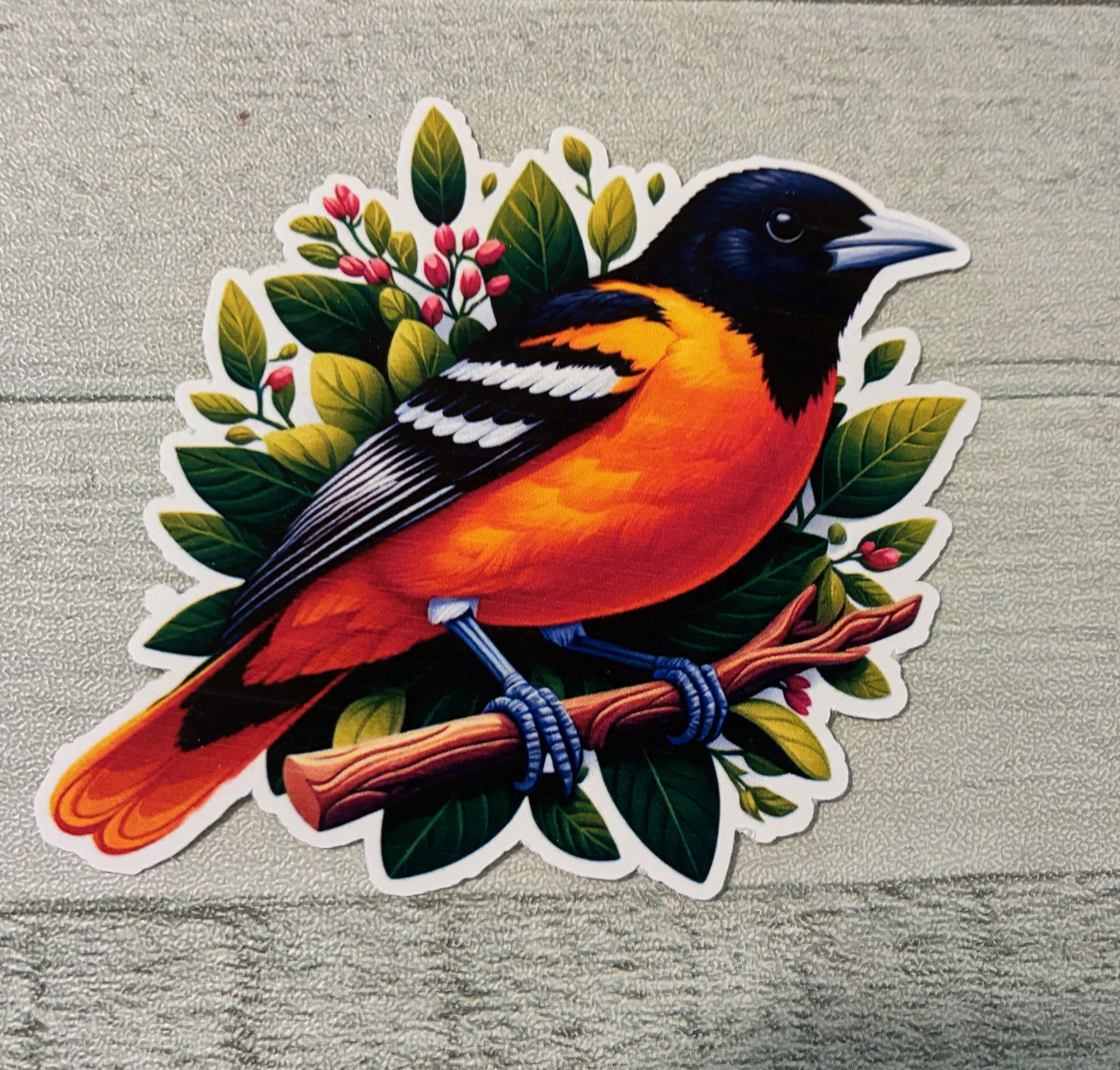 Baltimore Oriole Sticker 3 .75 inch Vinyl Sticker Oriole Bird Sticker Colorful