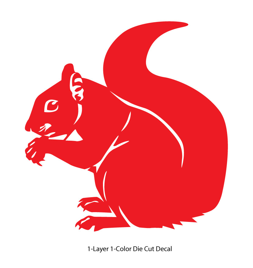Animals – Wild Life – Tree Squirrel 2 Laptop, Car, Bumper, Door Decal Sticker