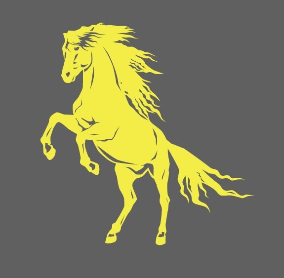 Horse Stallion Galloping #4, 4-21" Outdoor Die Cut Vinyl Decal Sticker