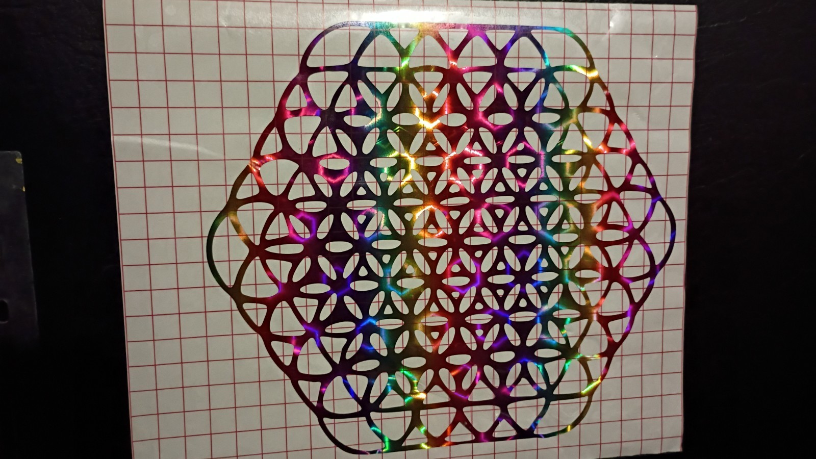 Flower of Life Window Decal – rainbow/holographic