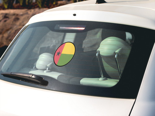 Guinea-Bissau Flag Circle Sticker Decal