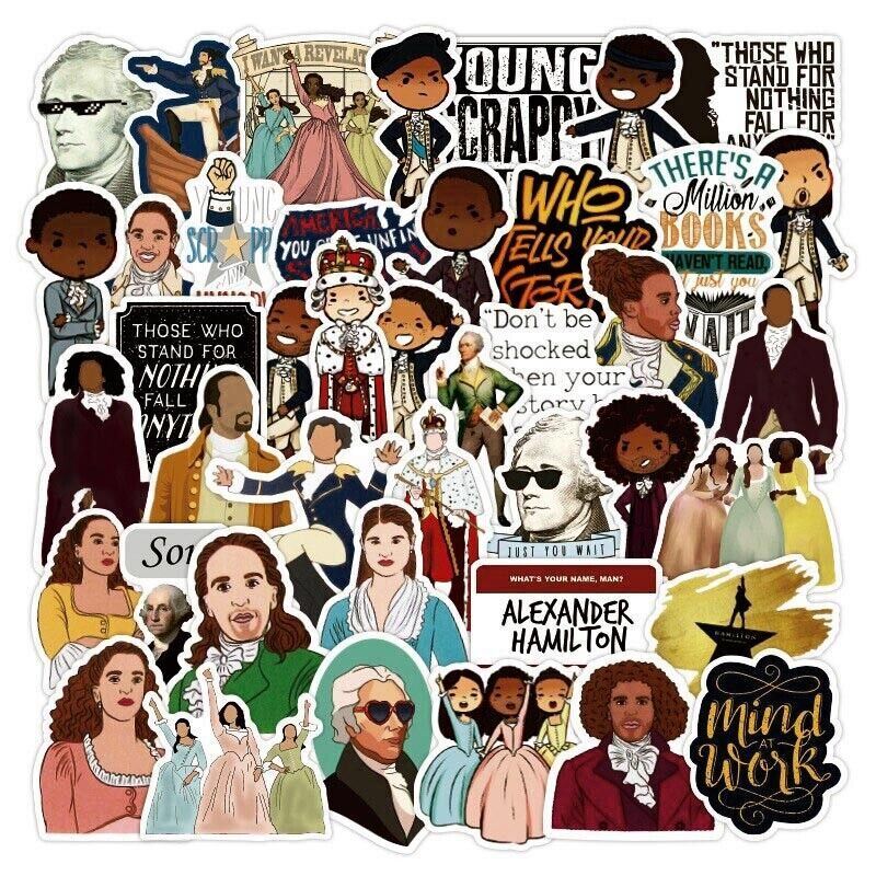 HAMILTON Stickers [B] 12+ pcs. Broadway Musical (Alexander) ~ Vinyl Laptop Decal