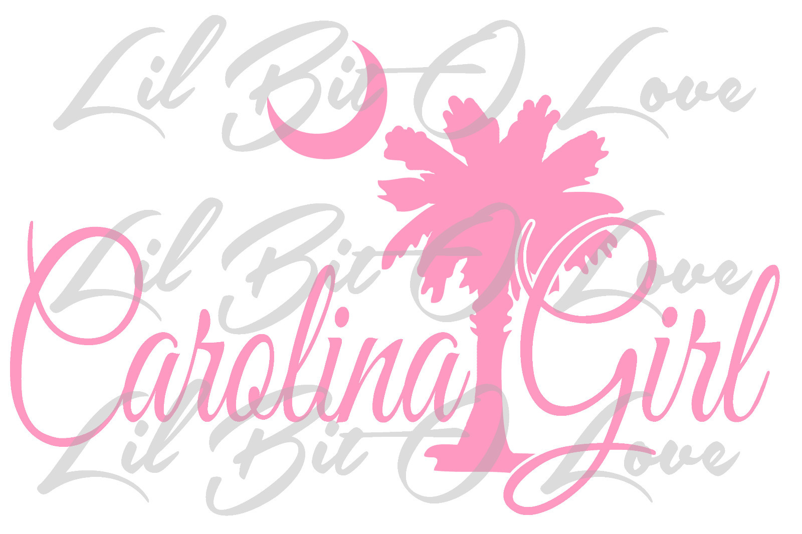 Palmetto & Moon Carolina Girl Vinyl Decal Sticker Palm Tree Car Auto Vehicle