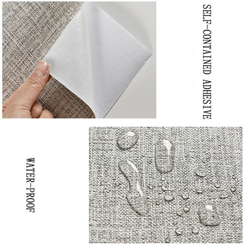 Effortless Decoration with Fade Resistant Pure Colour Linen Wall Decor Sticker