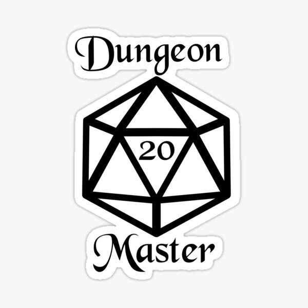 Dungeons and Dragons D&D Dungeon Master Die Vinyl Decal