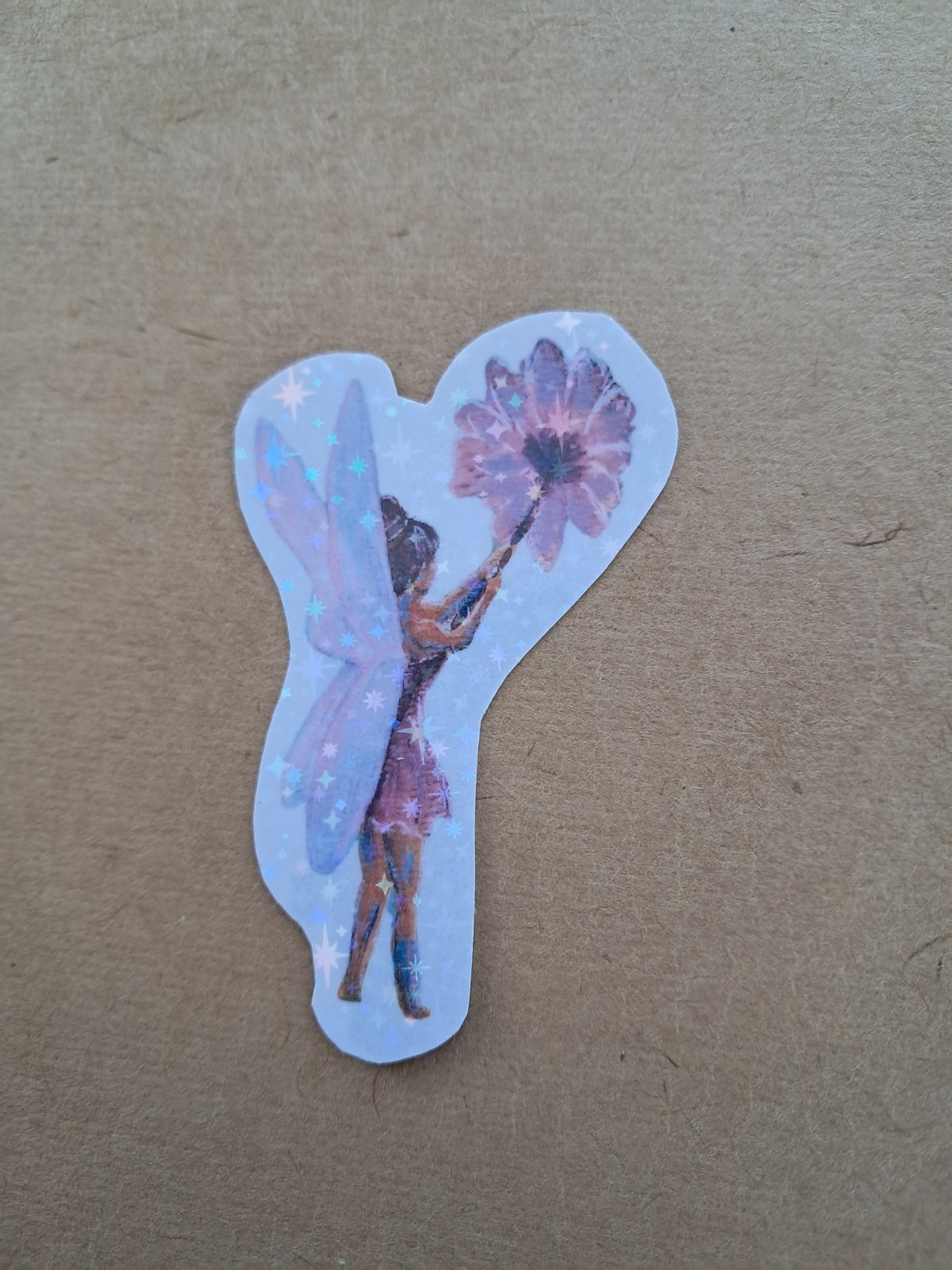 Sticker Original Artwork Fairy Flower Holographic Vinyl Sticker Decal