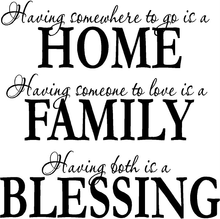 Home Family Blessing Vinyl Decal Home Décor 12" x 12"