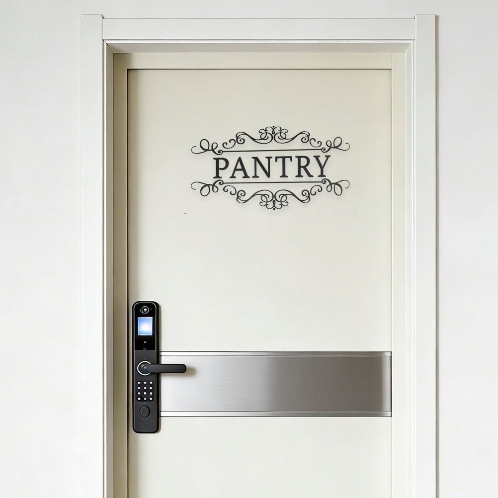 6 Pcs Multifunctional Door Sticker Sign Toilet Bathroom Decor Front