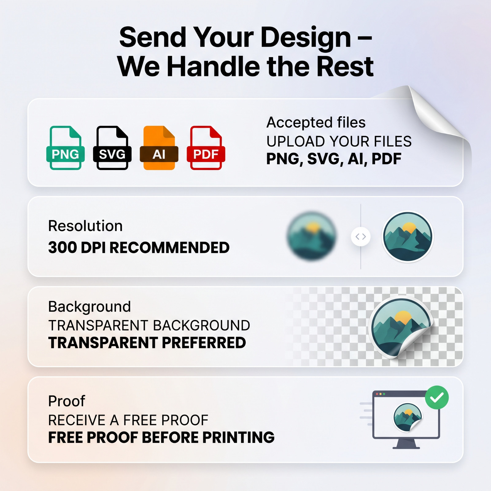 Custom Color Vinyl Decal Sticker Waterproof Different sizes Available 2"–20