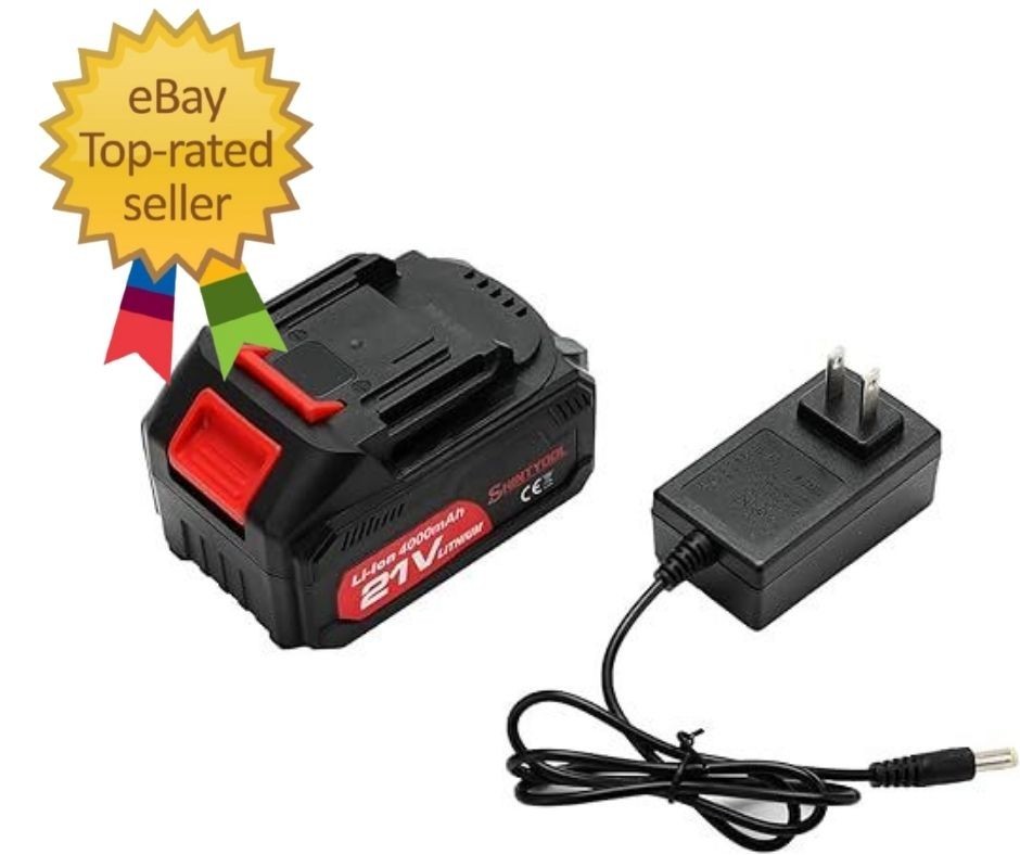21v Lithium Battery – 4.0 Ah Battery with Charger Adapter Led Indicator Compatib