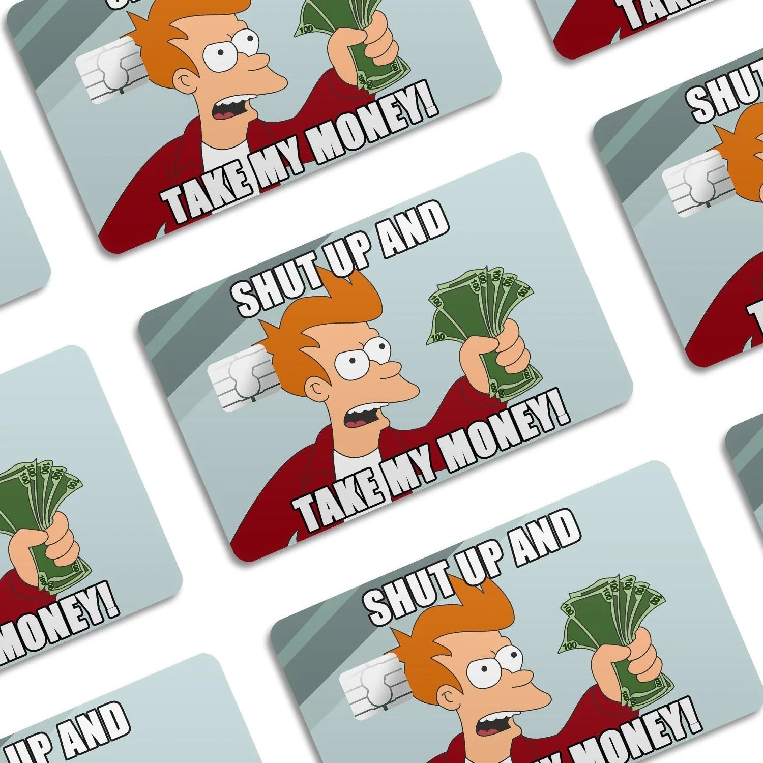 4-Pack Shut Up and Take My Money Meme Credit Card Skin Funny Vinyl Decal Sticker