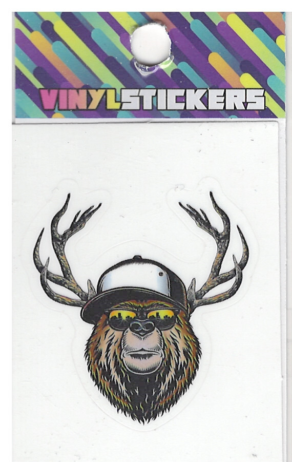 Hunting Bear with Sunglasses High Quality Vinyl Sticker UV/Weather Resist