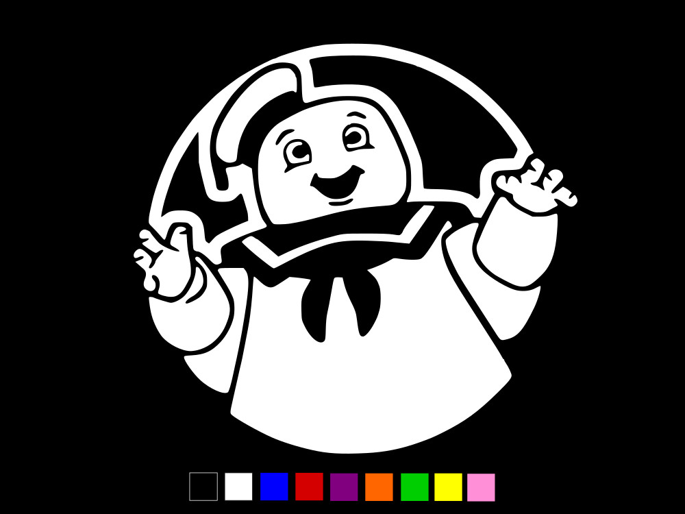 STAY PUFT Marshmallow Man Ghostbusters Vinyl Wall Window Decal CHOOSE SIZE COLOR