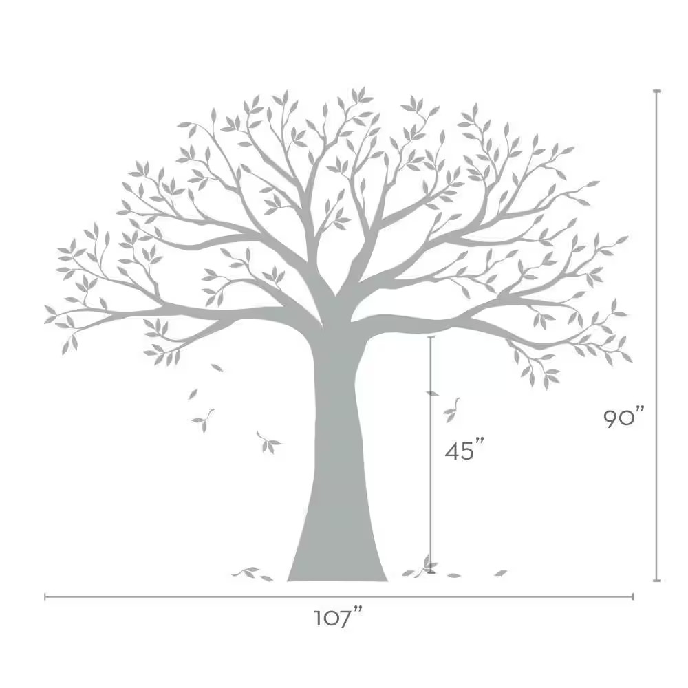 Family Tree Wall Decal Tree Wall Decal for Picture Frames in Chestnut Brown Stan
