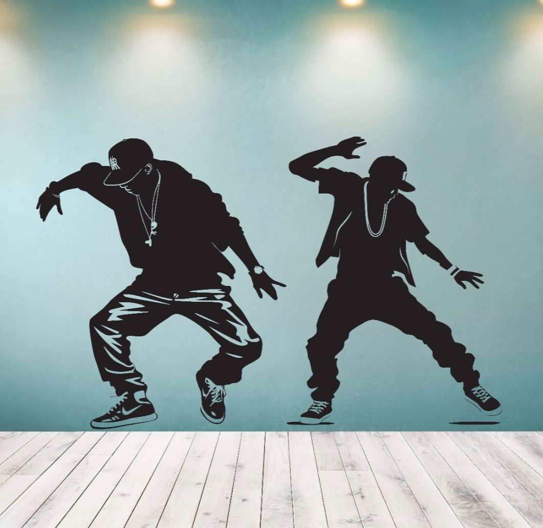 Hip Hop Dancers Wall Decals – Break Dance Wall Decal, Contemporary Dancer se242