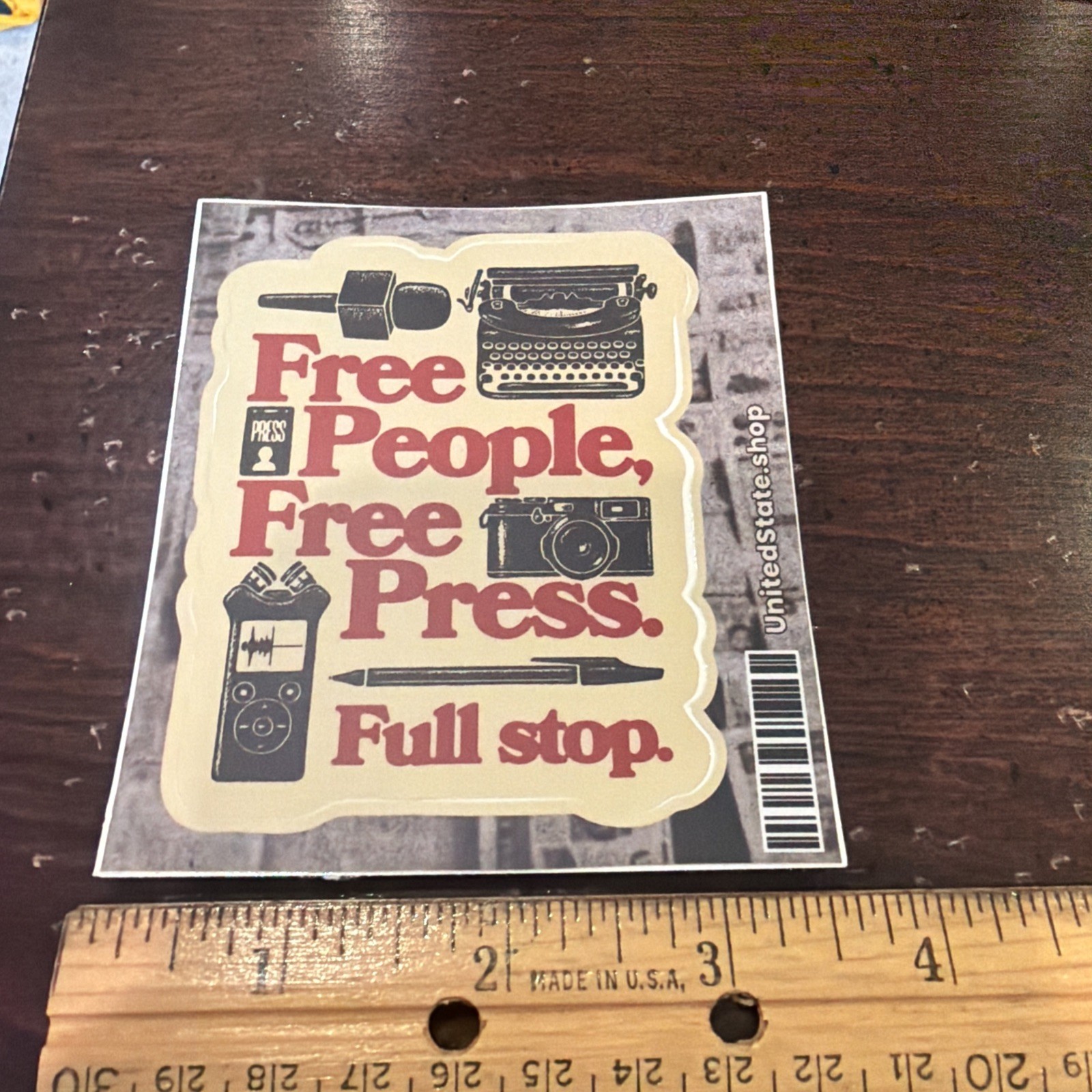 Free People Free Press Full Stop Decal