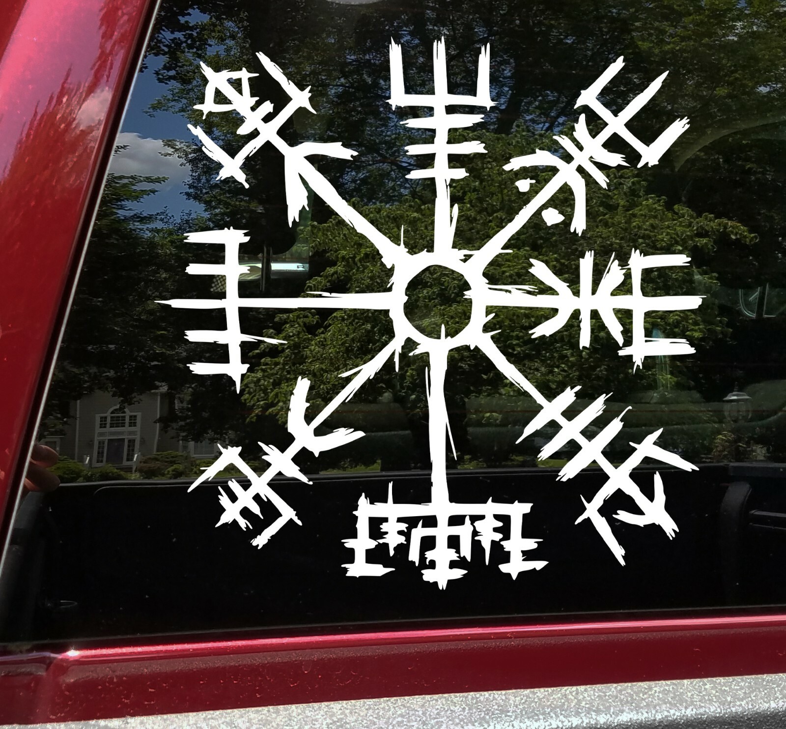 Viking Compass Vinyl Decal V10 | Vegvisir Way Sign Post Norse Mythology Die Cut