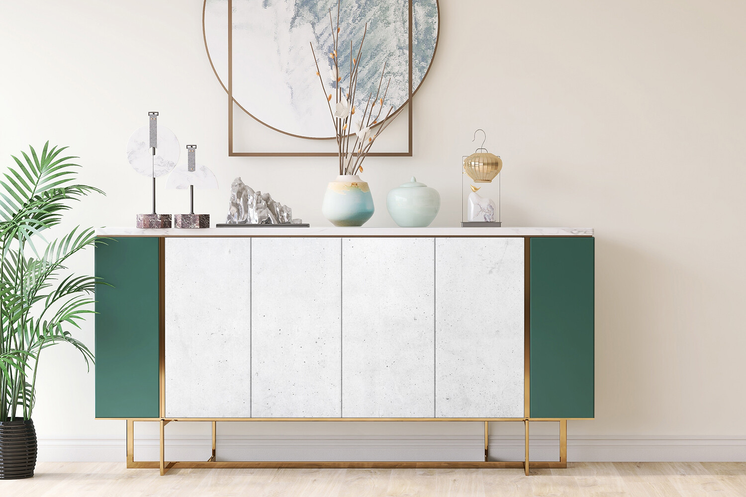 Furniture Sticker Matt Self adhesive for wardrobe light concrete 100×50