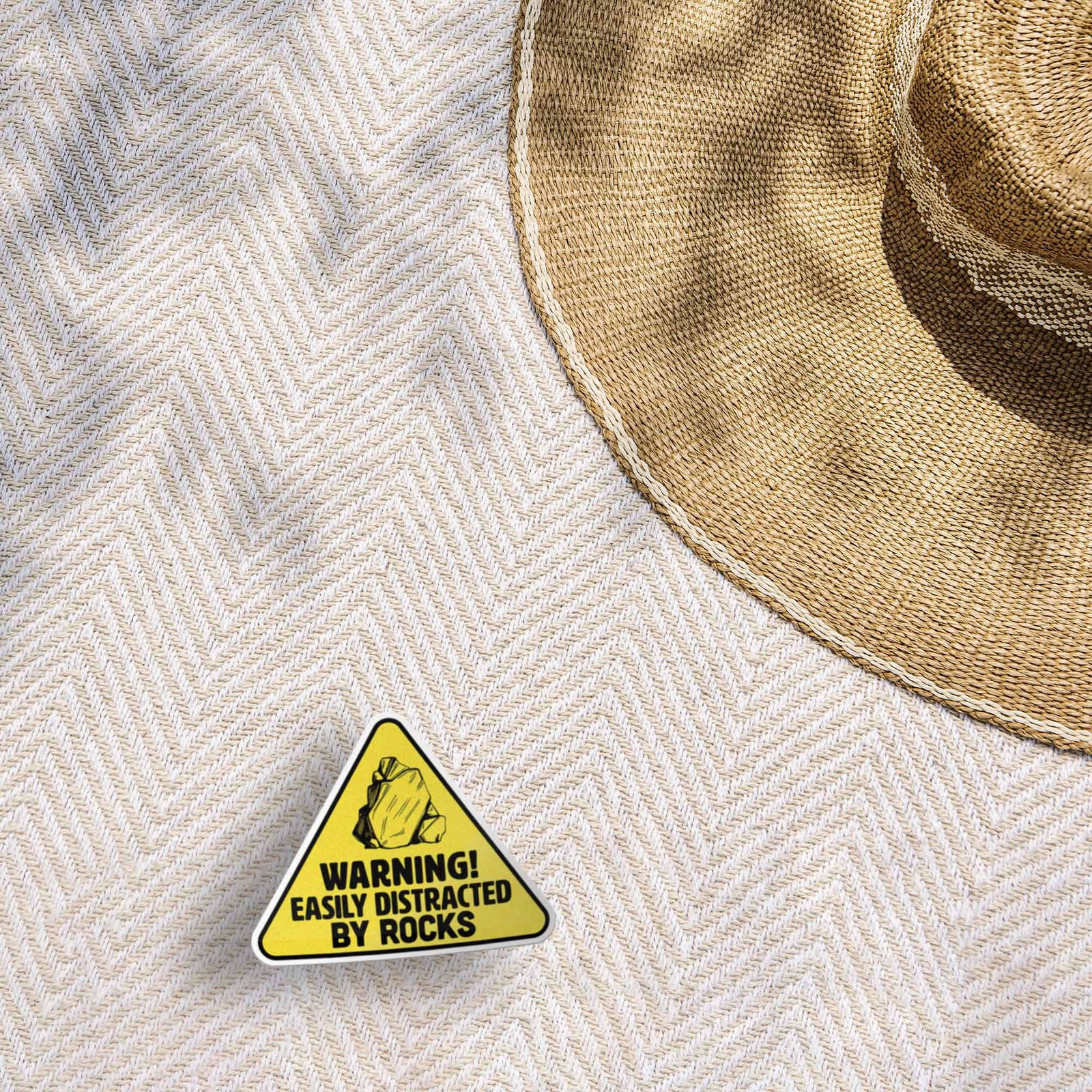 Easily Distracted by Rocks Sticker – Funny Nature Decal