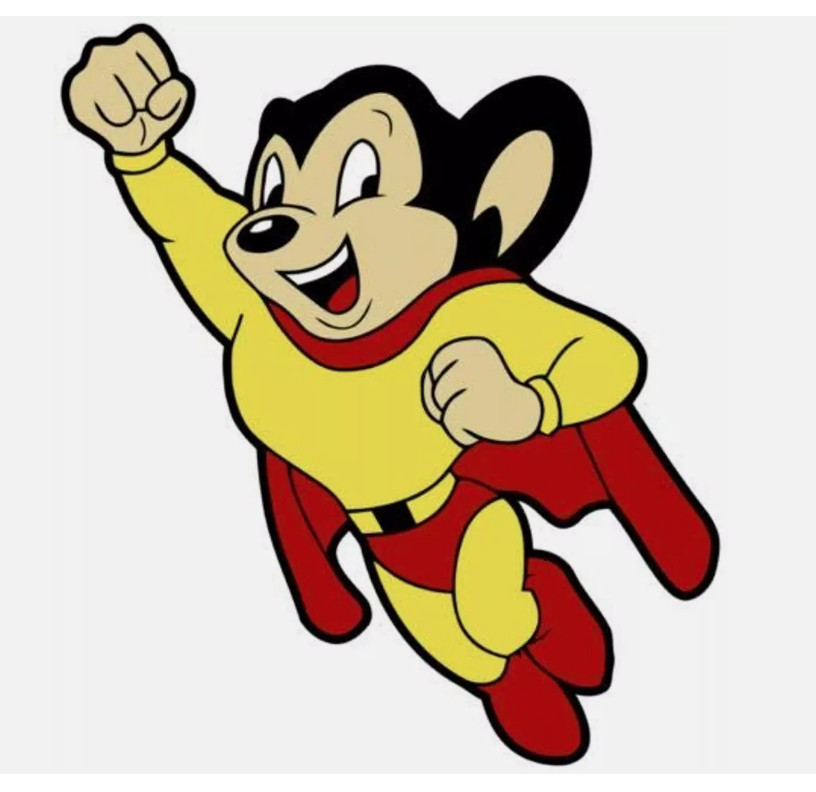 Mighty Mouse sticker Logo laptop vinyl decal