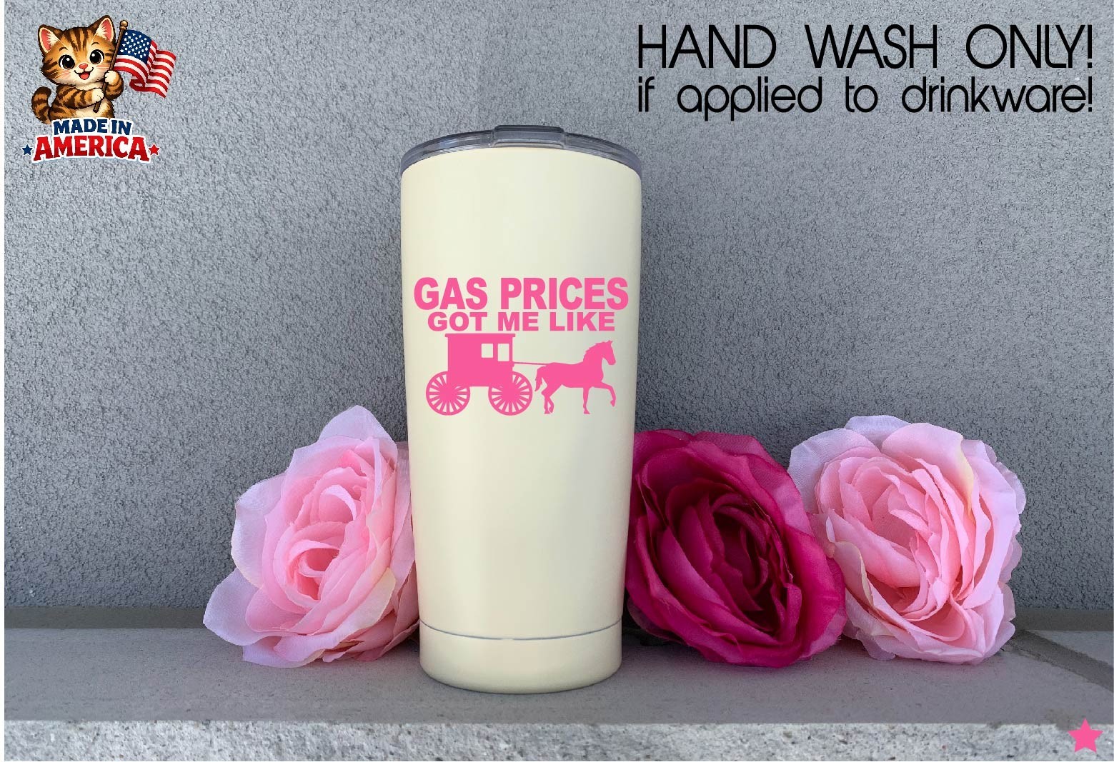 Gas Prices Got Me Like Amish Decal Sticker High Inflation Buggy Anti MAGA Trump