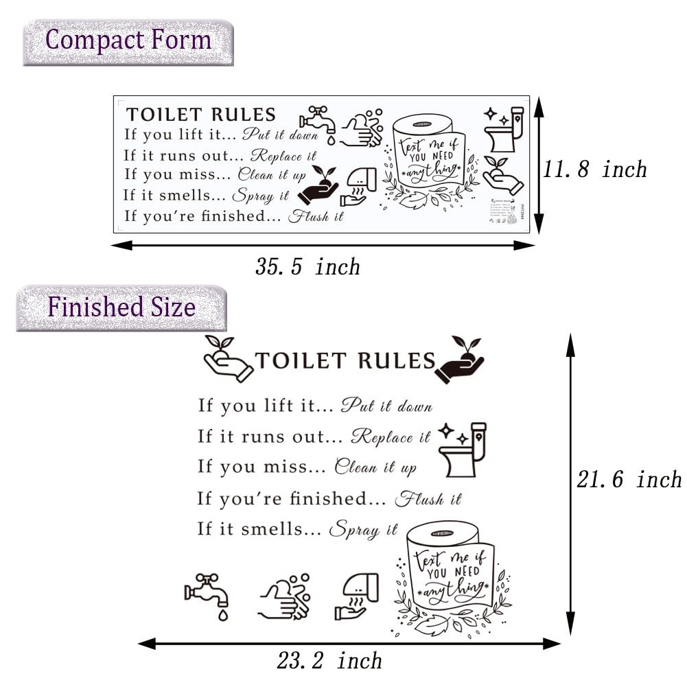 Rules Wall Quotes Stickers Peel and Stick DIY Removable Wall Decal Wall Decor…