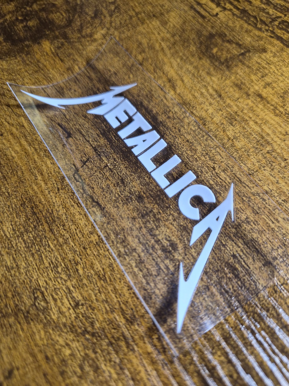 METALLICA LOGO High Quality UV DTF Raised Decal Sticker NOT VINYL