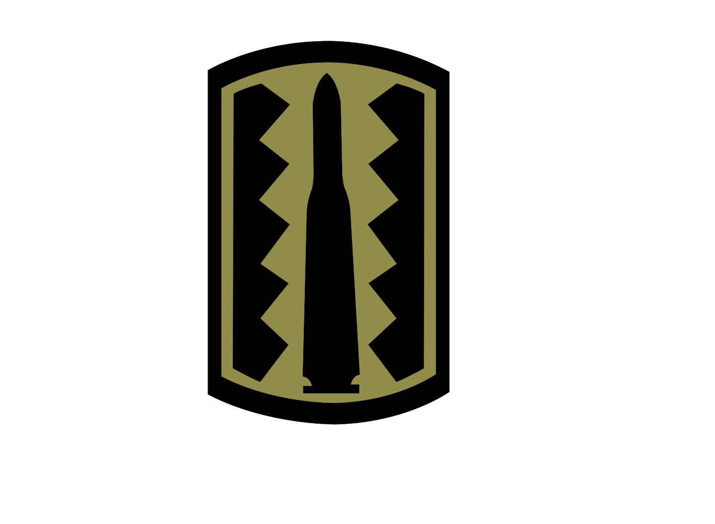 197th Infantry Brigade Vinyl Window Decal/Sticker Olive/Black U.S. Army