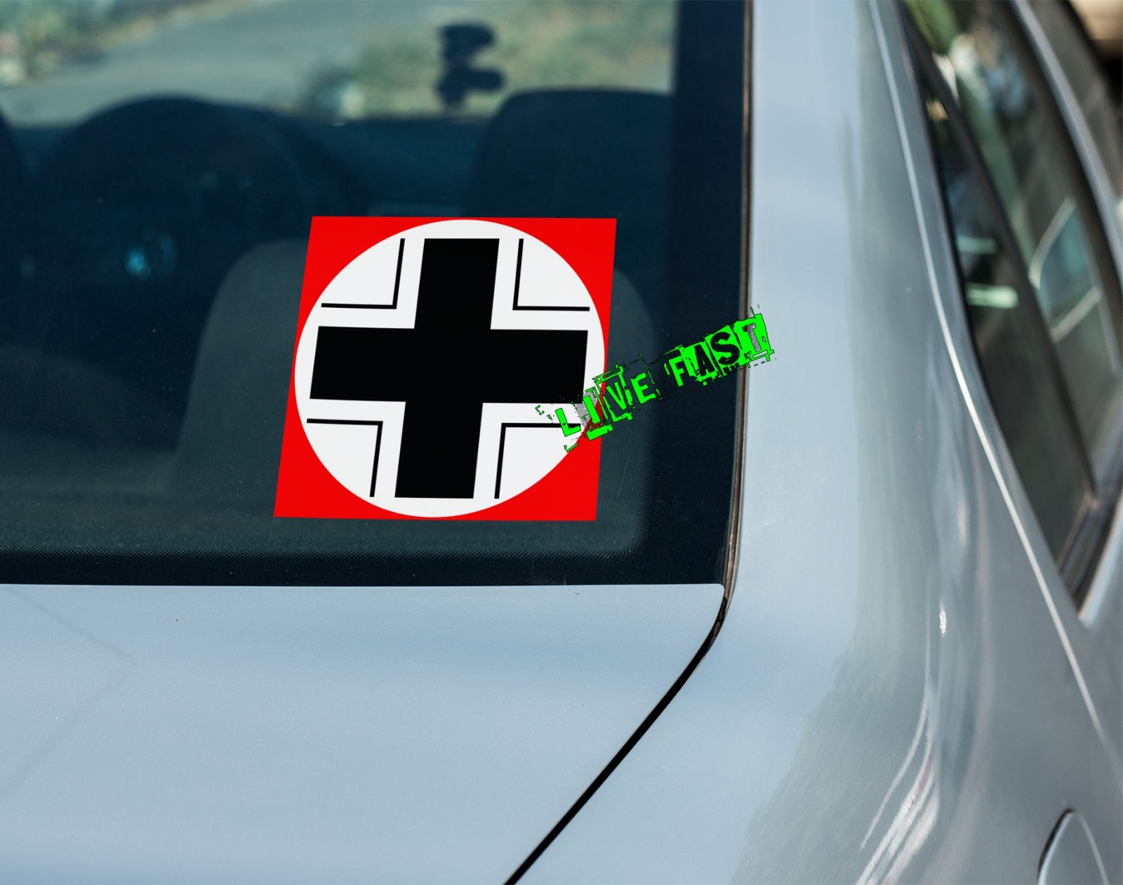 GERMAN BALKENKREUZ WEHRMACHT IRON CROSS DECAL STICKER outlaw biker ww2 regalia