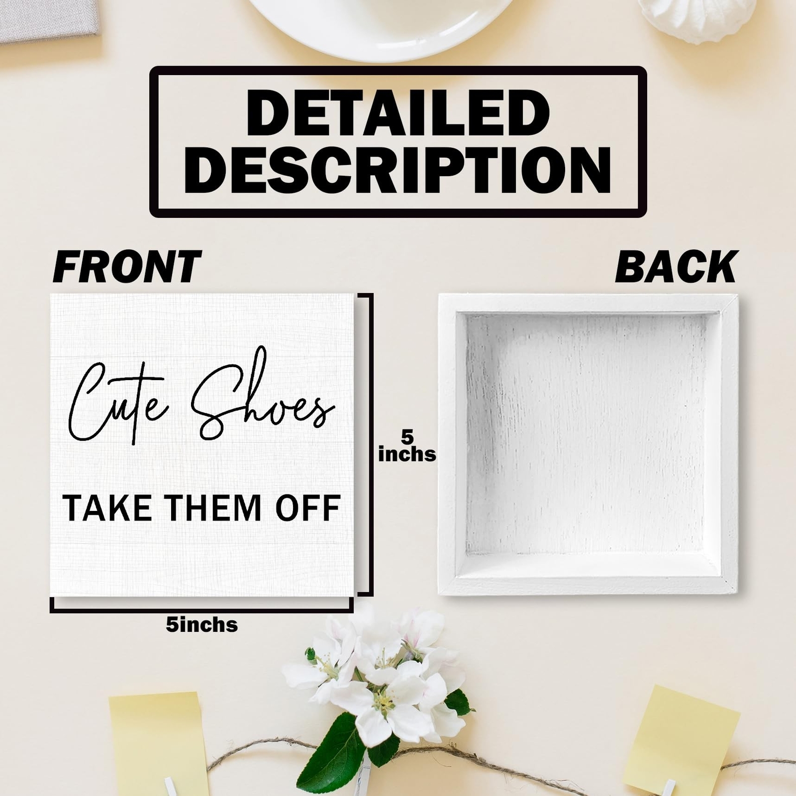 Cute Shoes Take Them off Wood Box Sign, Please Take Your Shoes off Sign Desk …