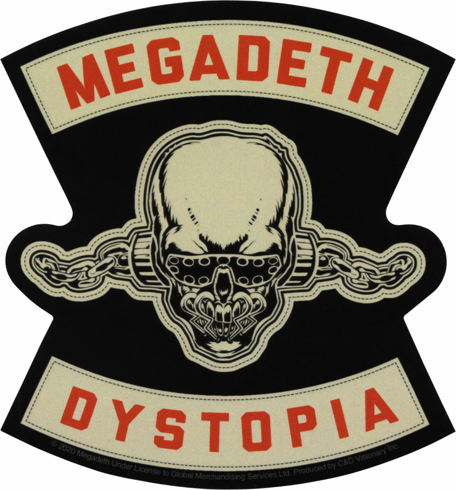 Sticker – Megadeth Dystopia Skull Logo Heavy Metal Music Band 4.75" Decal #5776