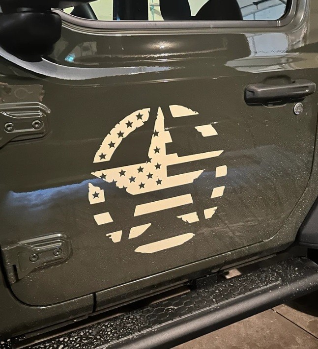 Army Star Decal American Flag Vinyl American Distressed Sticker laptop window