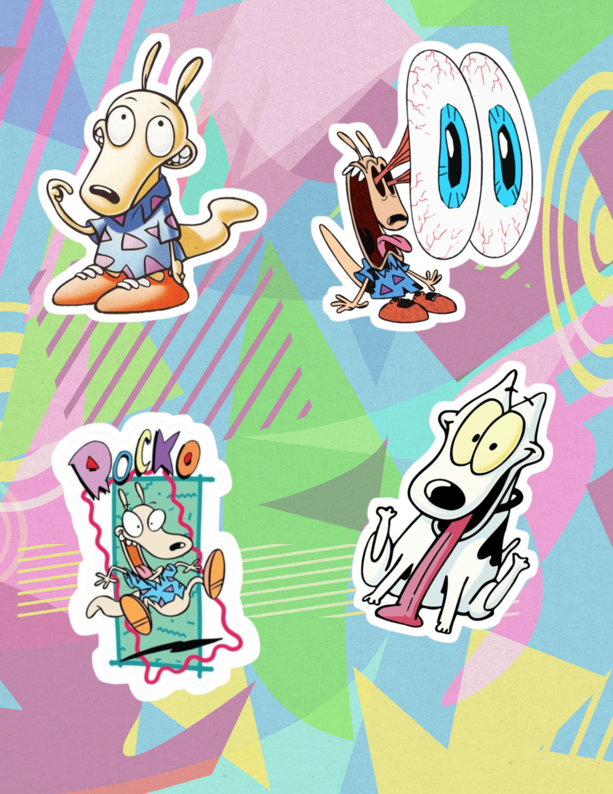 Rocko's Modern Life Cartoon 5pc Sticker Pack