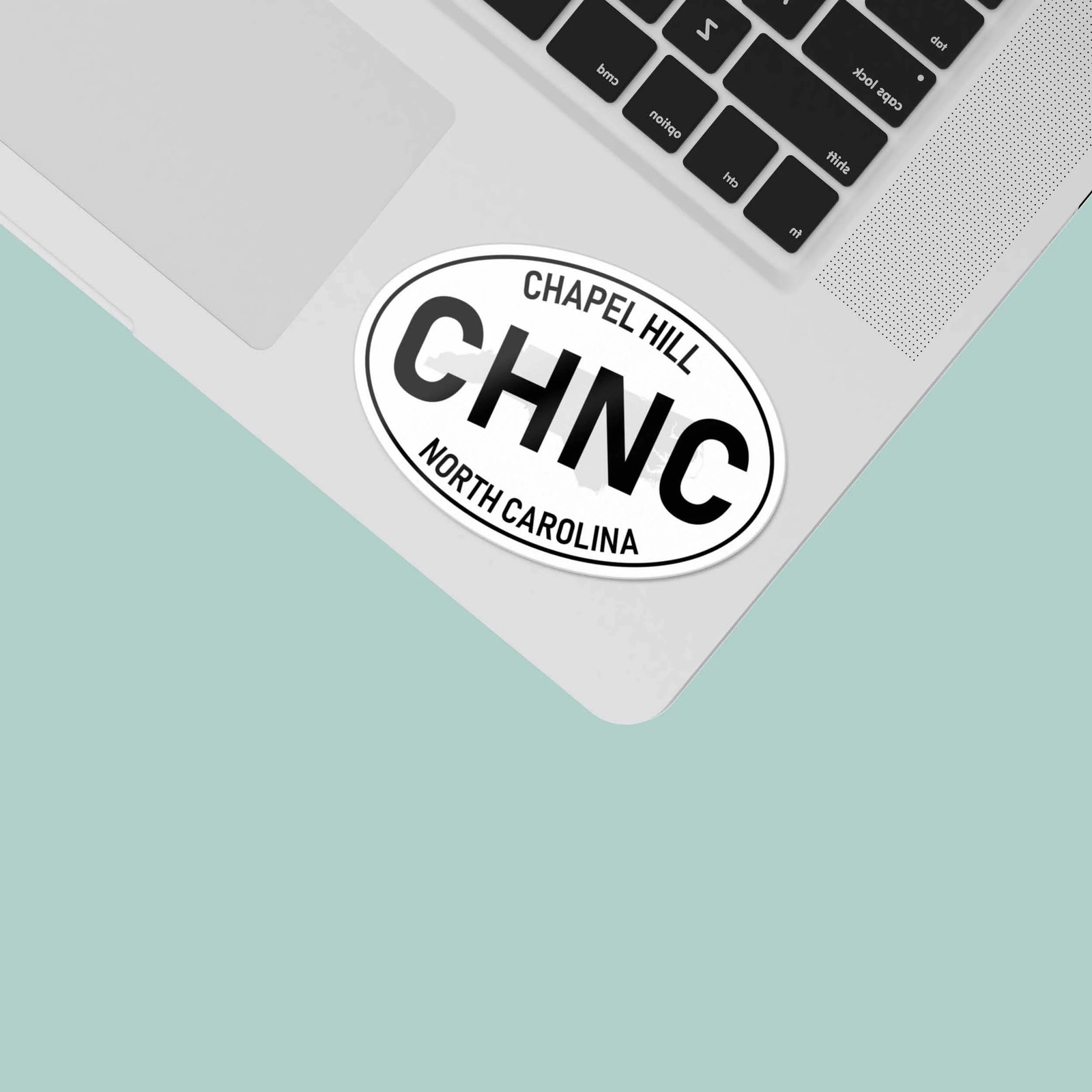 Chapel Hill North Carolina White Oval NC Bumper Sticker