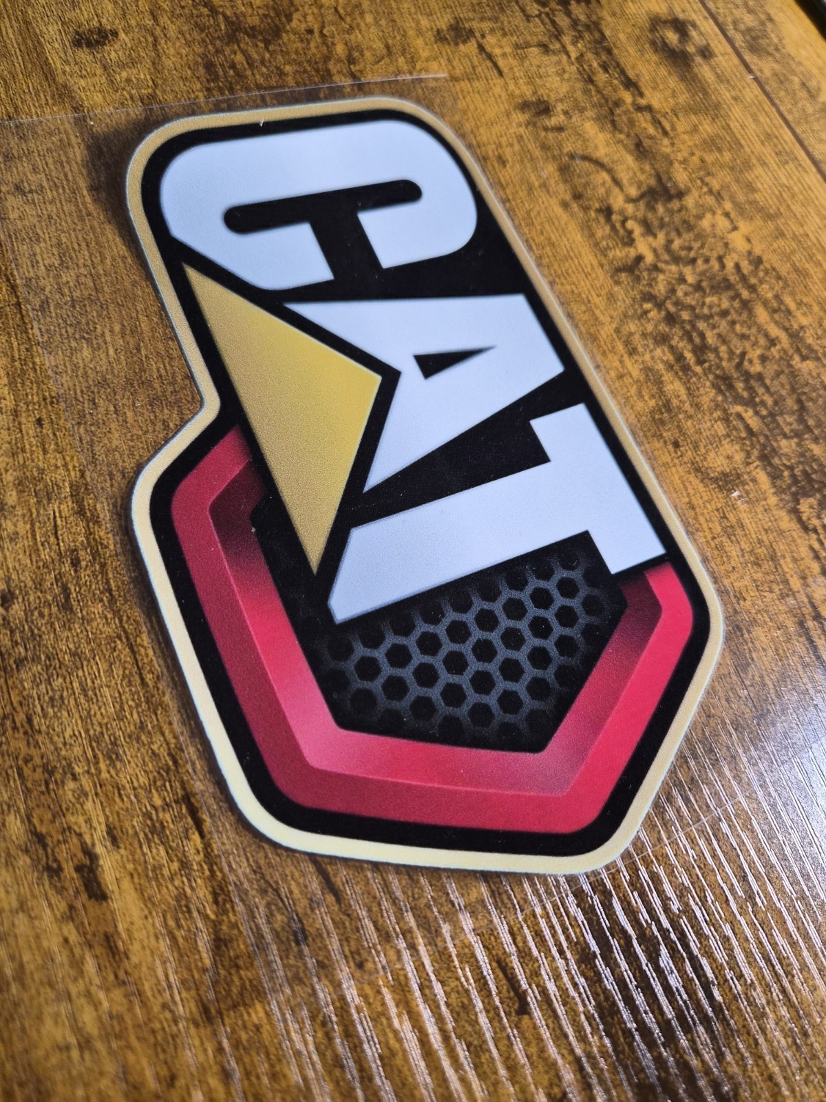 CAT HEAVY EQUIPMENT UV DTF Decal Sticker waterproof USA NOT VINYL
