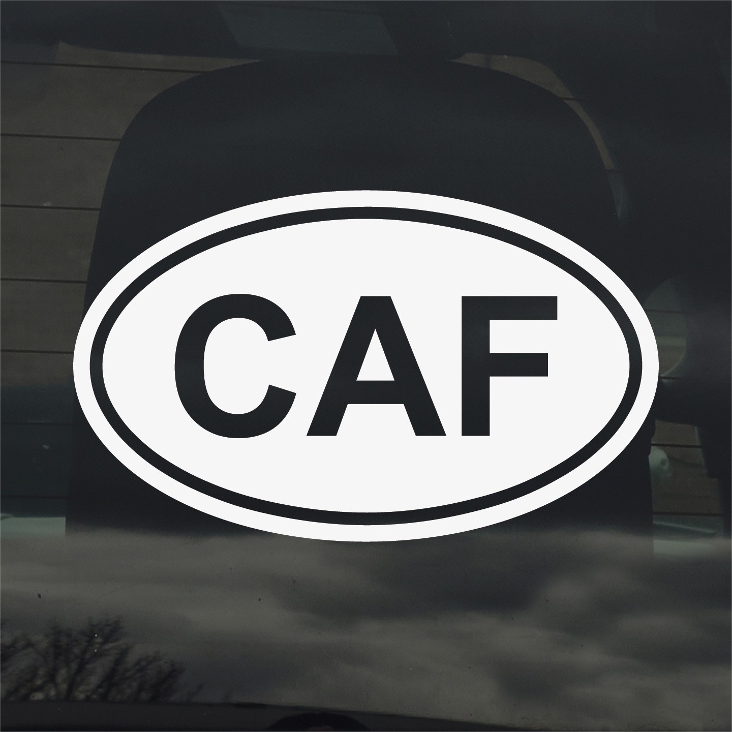 Central African Republic CAF Oval Country Code Vinyl Decal Sticker