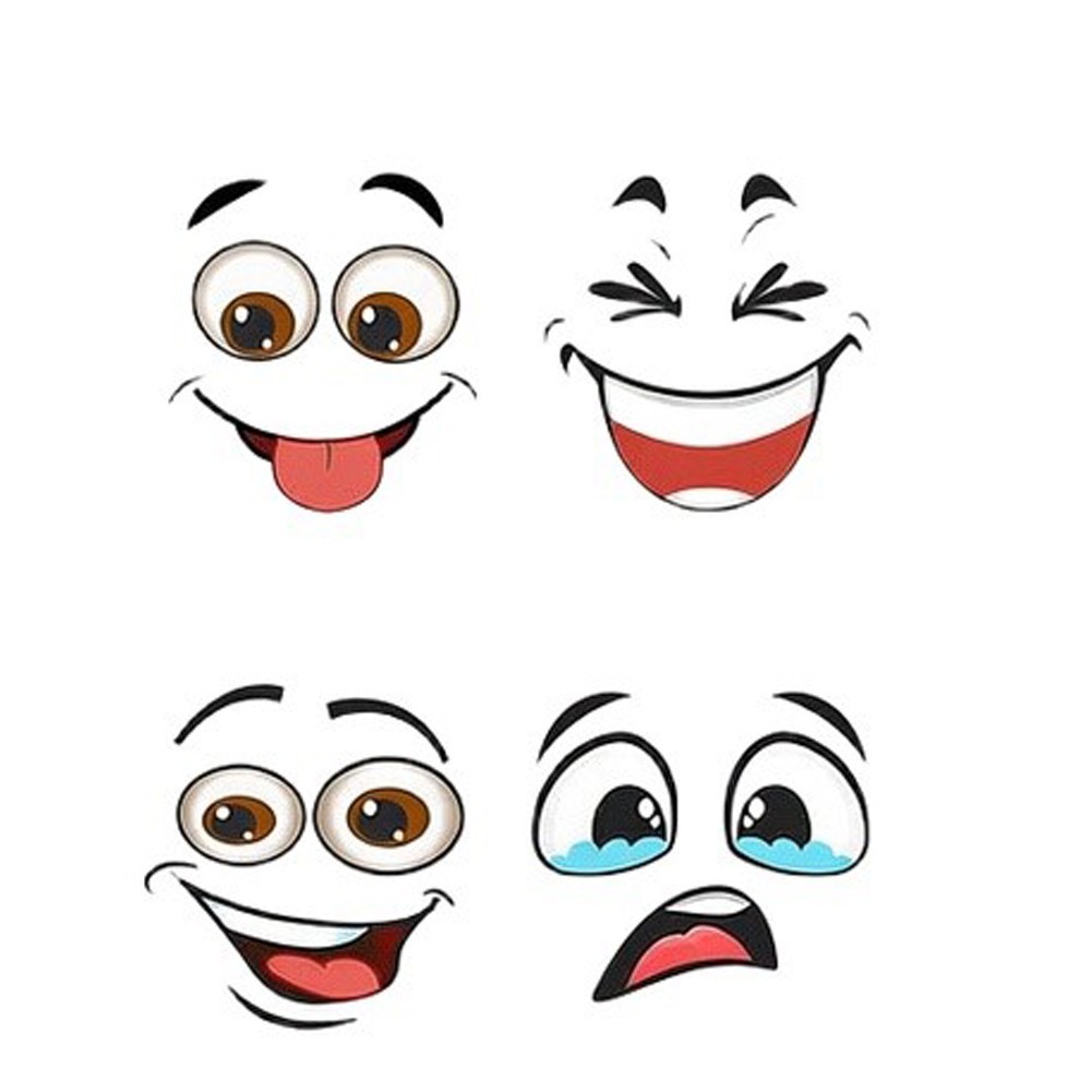 Fun Emoticon Vinyl Stickers for Wheelie Bins 15×32 Inch For Trash Can Decor