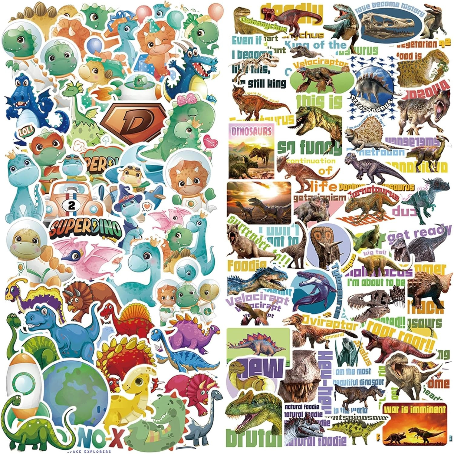 Christmas 100 PCS Water Bottle Stickers for Kids,Waterproof Vinyl Net T Stickers