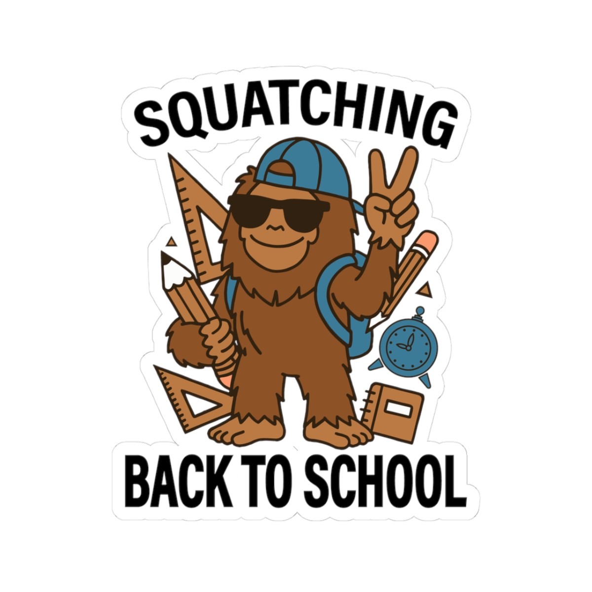 Squatching Back to School Sticker | Kiss-Cut Sticker