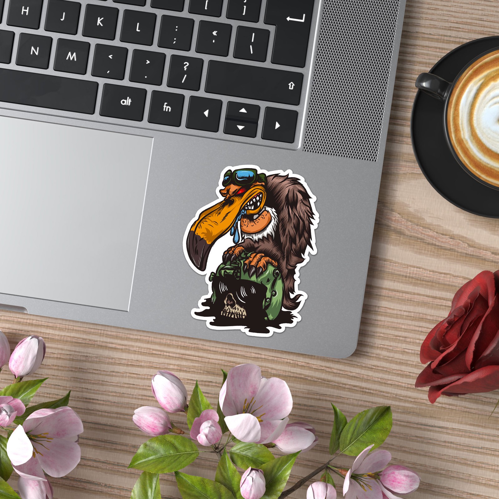 Pilot Skull Vulture – Vinyl Decal Sticker – Car Window Laptop – ebn8656