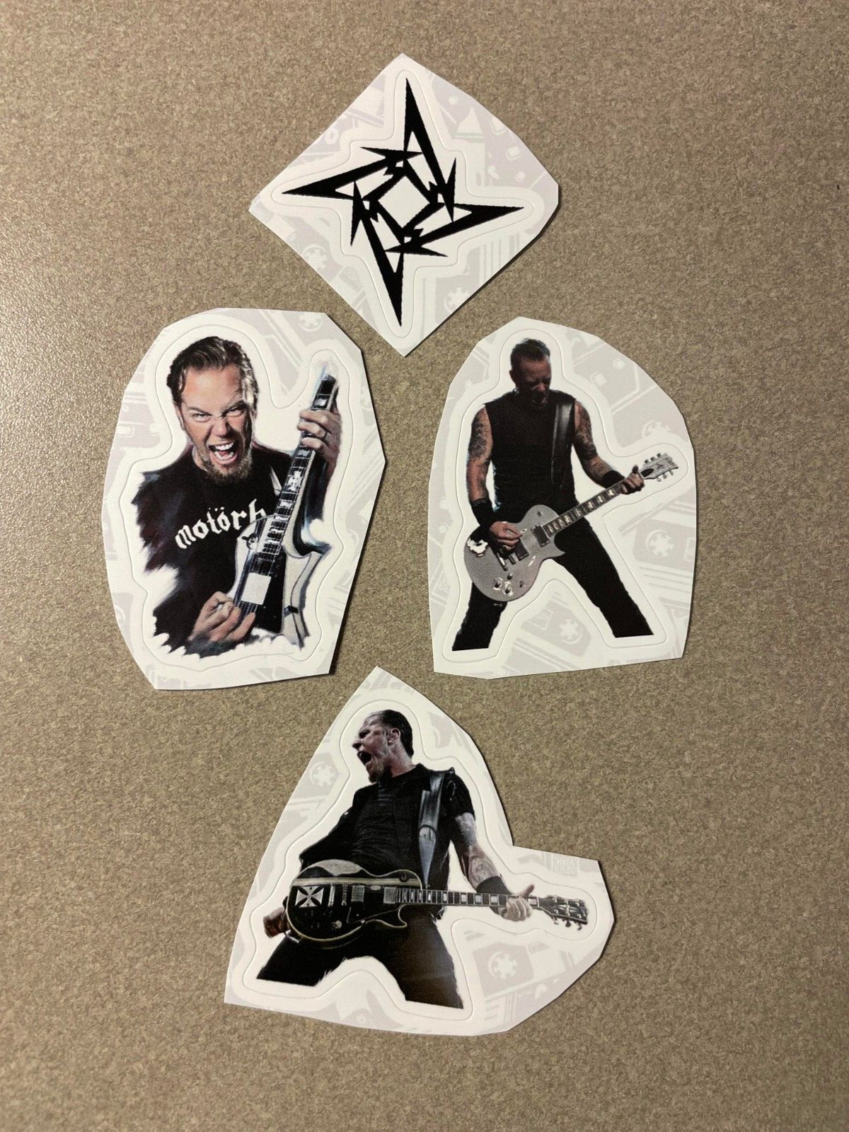 Lot (4) METALLICA 1 1/4" to 2 1/2" Band Logo Stickers FAST! FREE SHIP! HETFIELD
