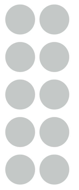 1.5" Light Grey Gray Round Label Dots Stickers Color Code Inventory 1.5 Inch Dot