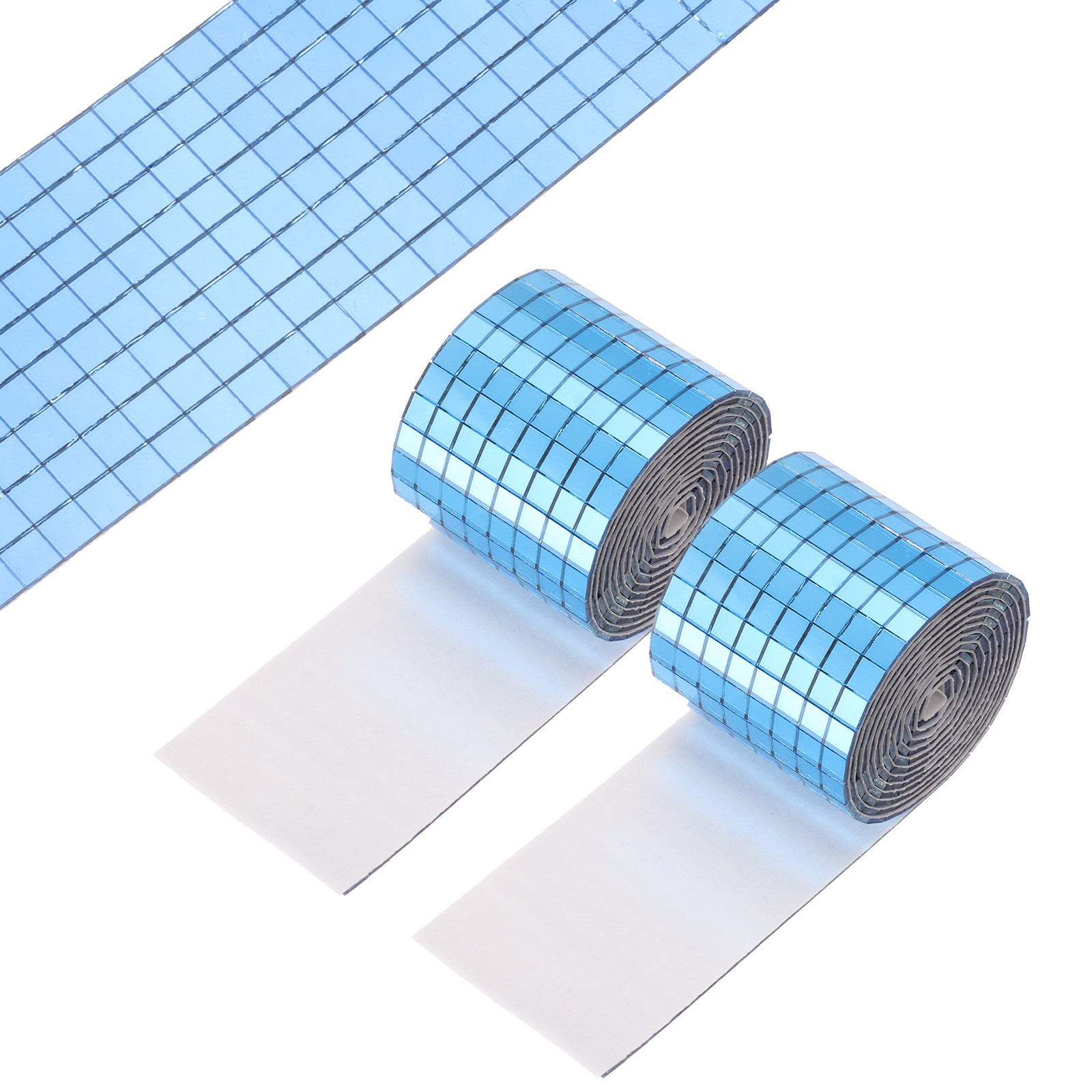 5x5mm Self Adhesive Mirrors Mosaic Tiles, 3200 Pcs Mosaic Sticker, Light Blue