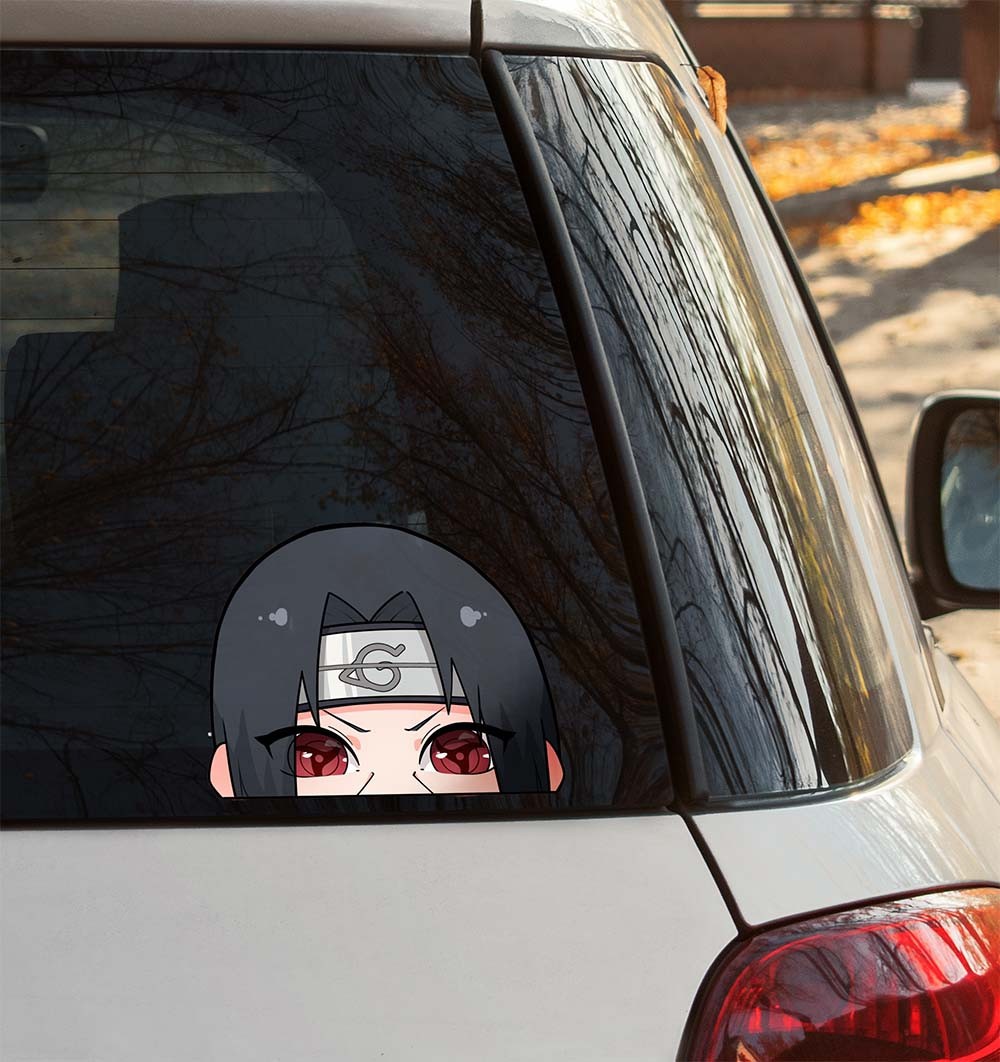 Funny Itachi Peeker Sticker – Naruto Anime Vinyl Decal (3–8" Wide) | Kawaii Weat