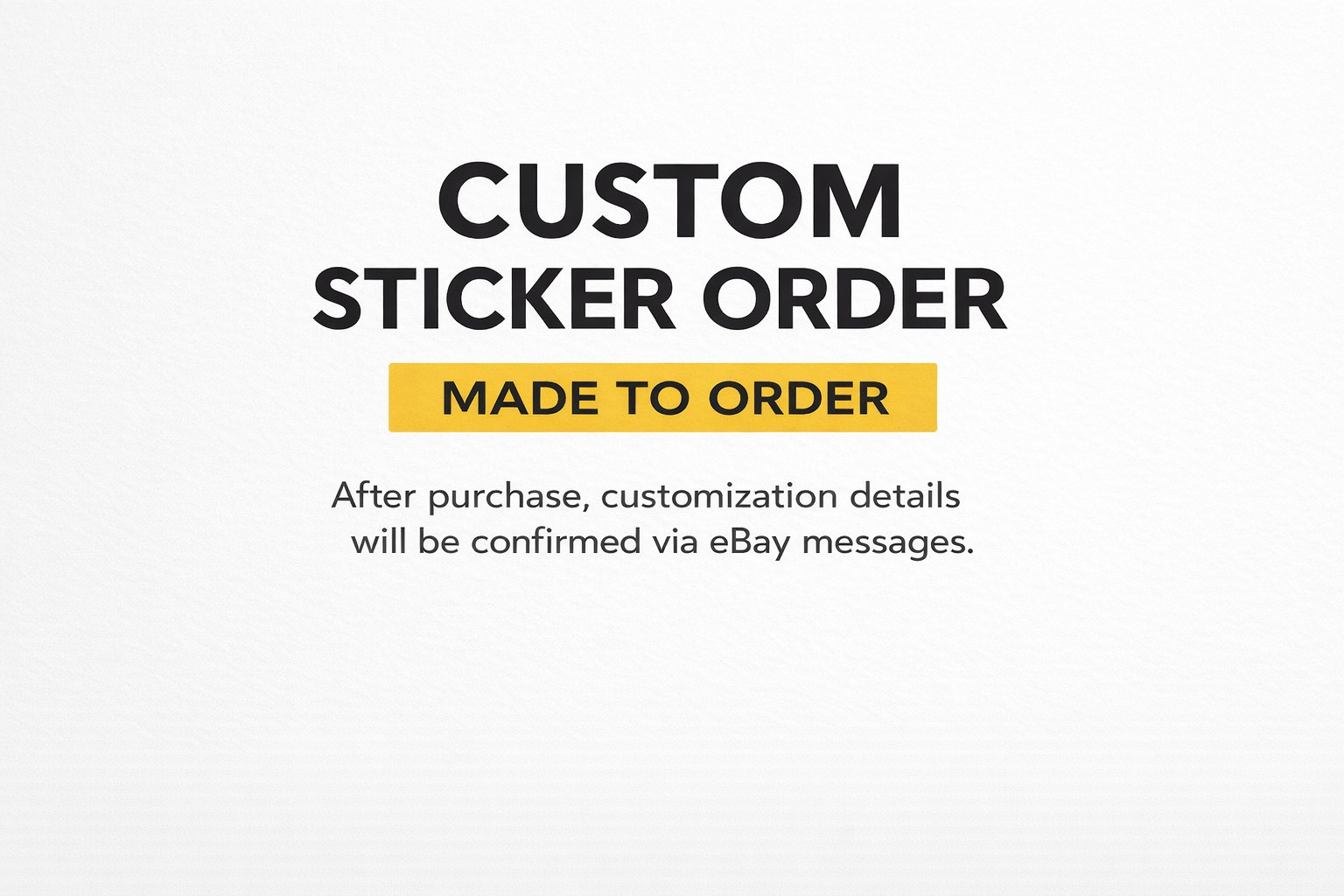 Personalized Custom Waterproof Vinyl Sticker Made to Order Decal
