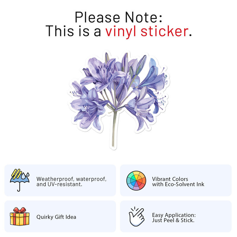 Watercolor African Lily Flower – Car Bumper Sticker Vinyl Art Decal