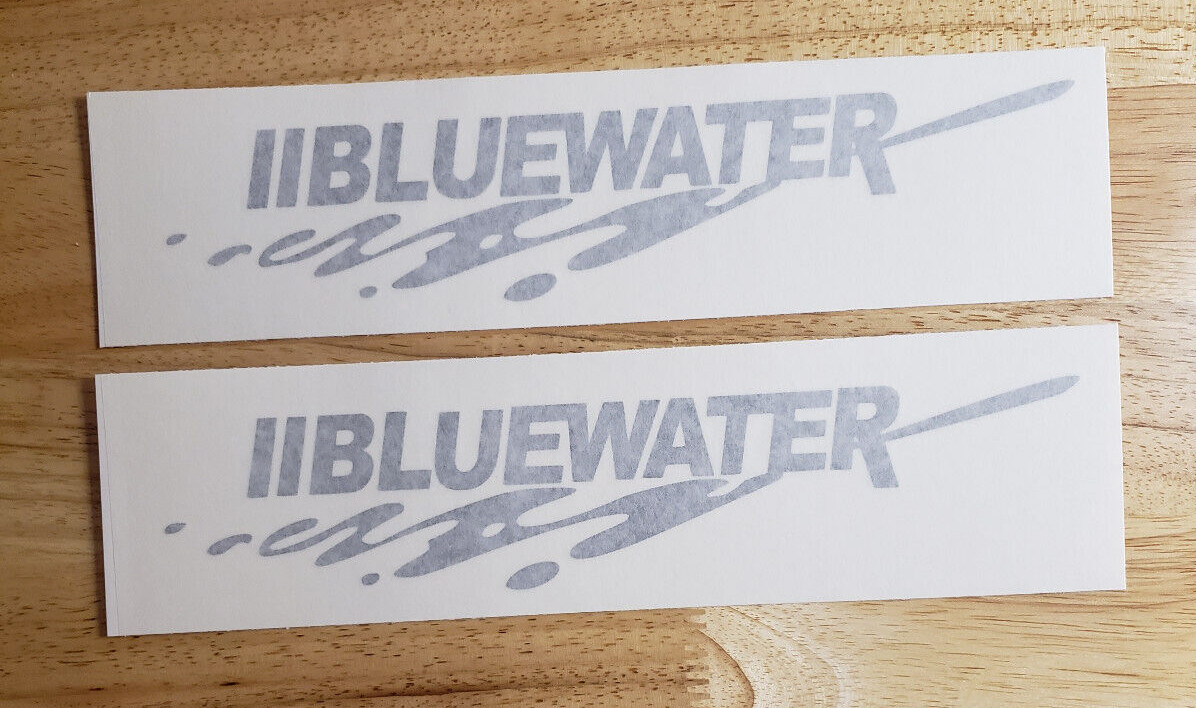 Bluewater Boat Decals Stickers 11" Gloss black (2) fast USA