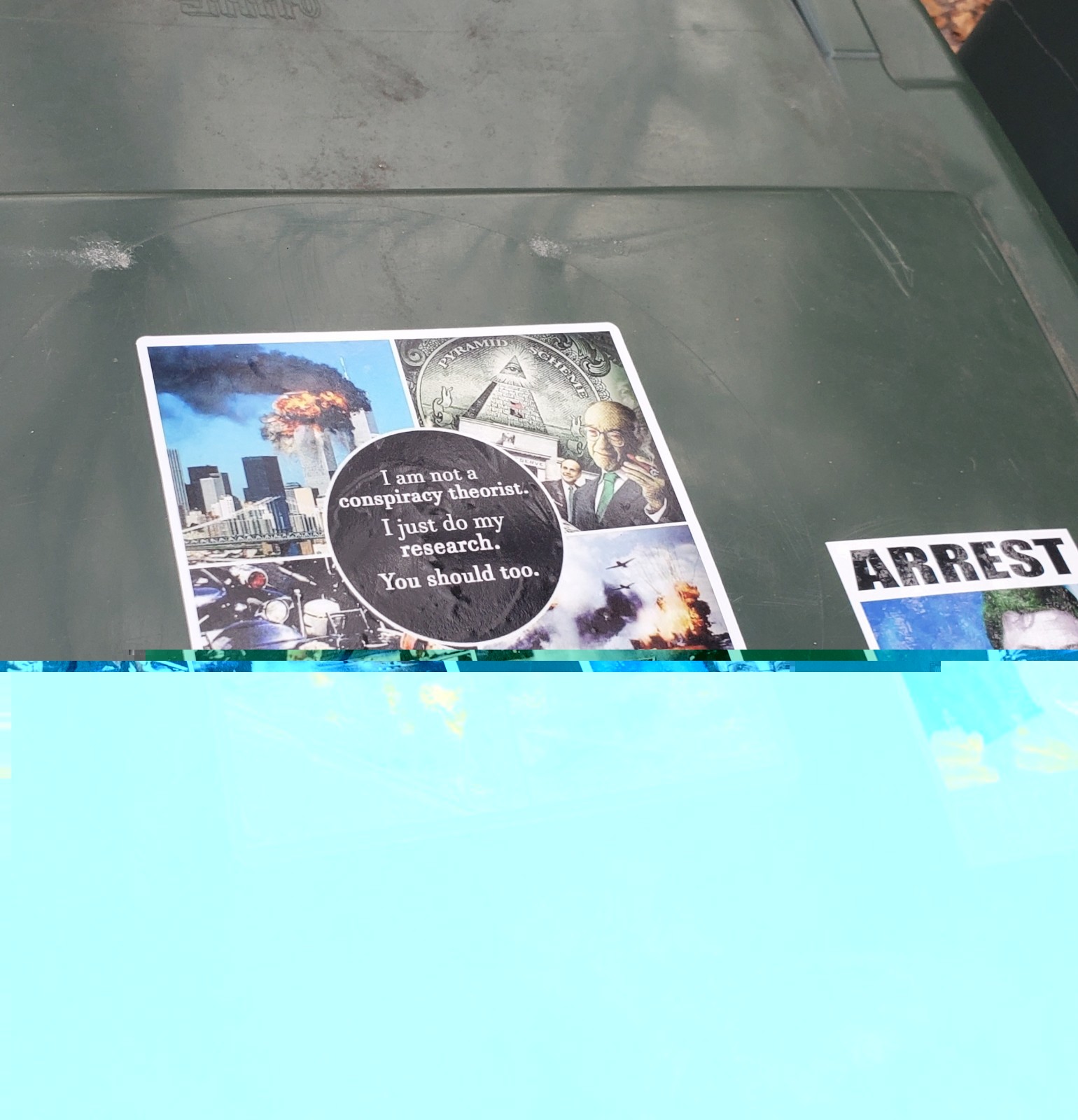 ANTI War ANTI Terrorism Stickers (2) HUGE 6X6 DESIGN
