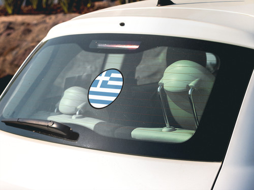 Greece Flag Circle Sticker Decal